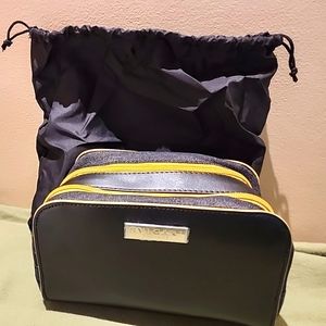 New Men's Bvlgari Parfums Black/Yellow Toiletry bag